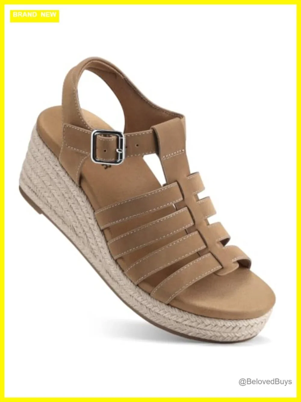 Women's Wedge Sandals Arch Support Espadrille Platform Low Heels Comfortable